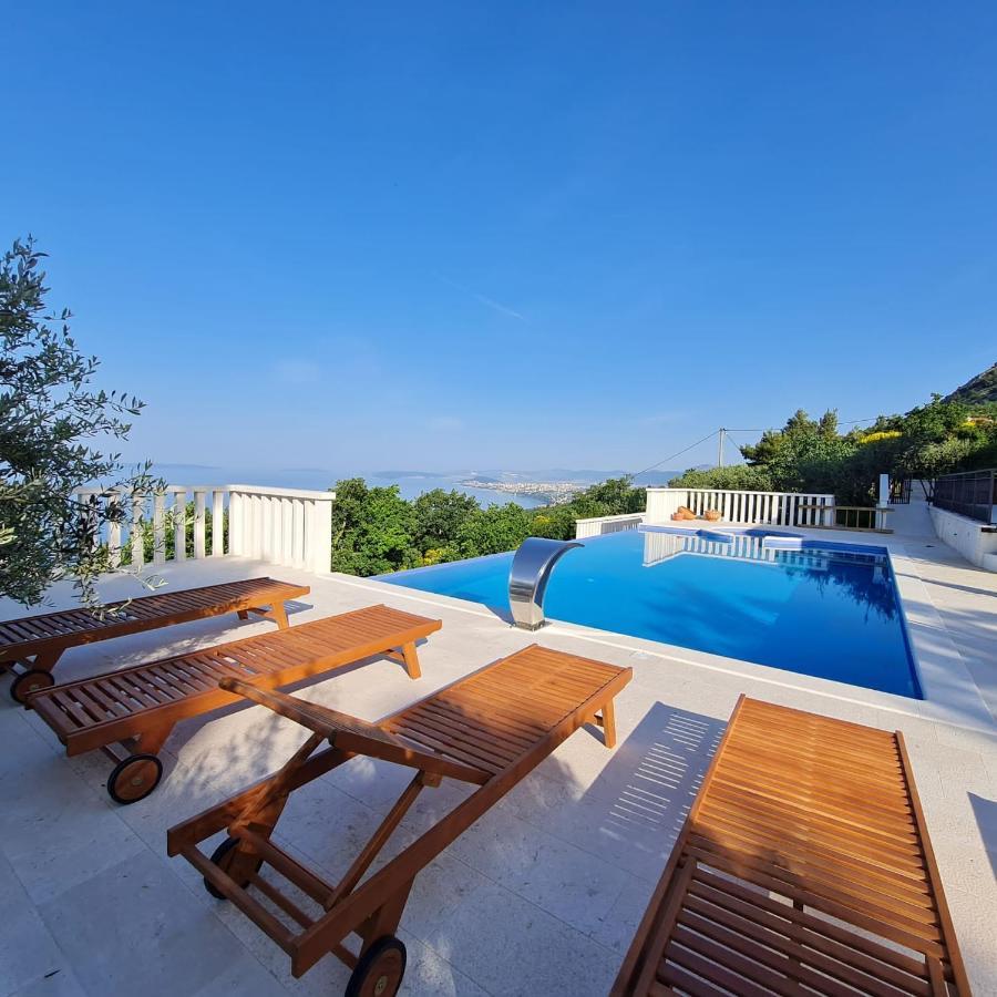 Sea View Luxury Apart Hotel Villa Conte With Swiming Pool And Romantic Spa Podstrana Eksteriør billede
