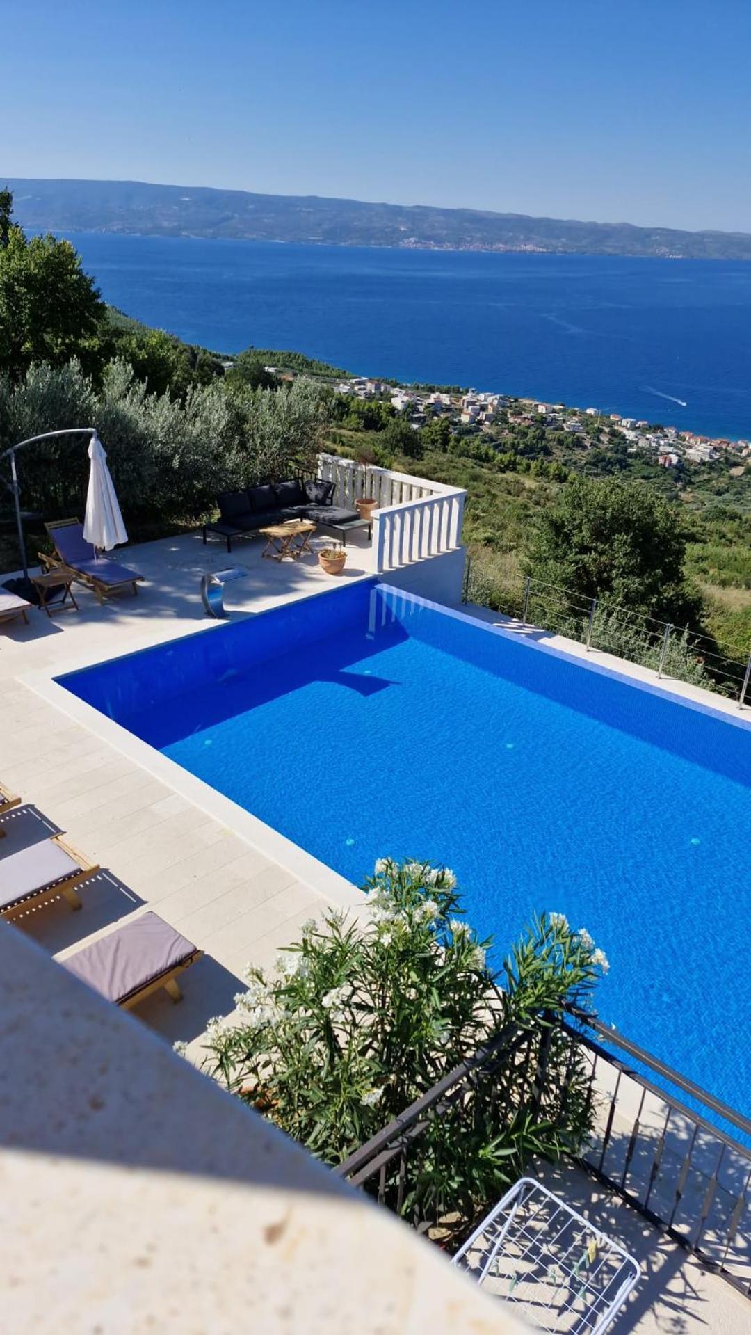 Sea View Luxury Apart Hotel Villa Conte With Swiming Pool And Romantic Spa Podstrana Eksteriør billede