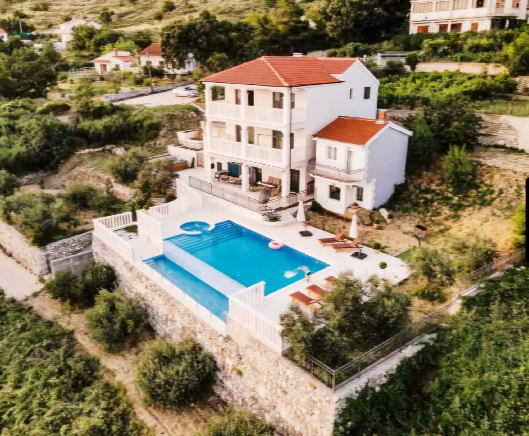 Sea View Luxury Apart Hotel Villa Conte With Swiming Pool And Romantic Spa Podstrana Eksteriør billede